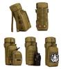 PHOENIX IKKI Multifunctional Water Bottle Pouch with Water Bottle Fits 750ml Water Bottles and Molle Camouflage Tactical and Military Black Holder,