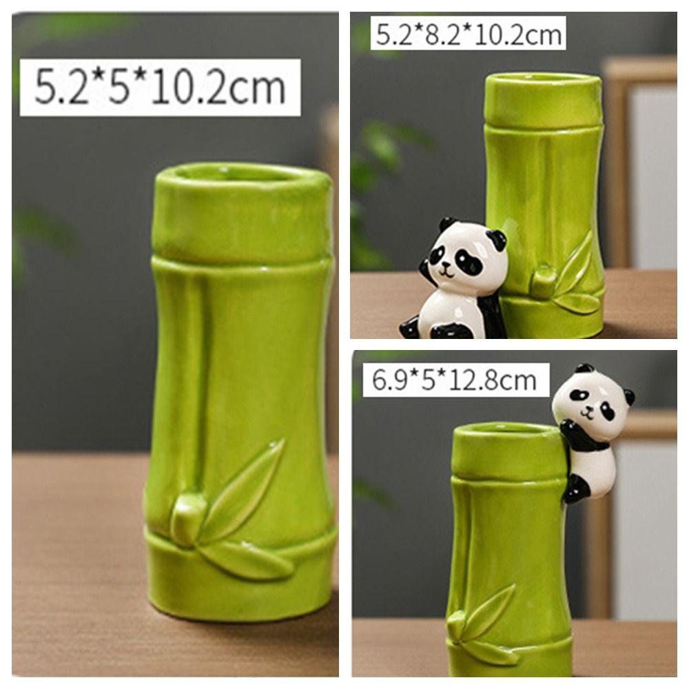 Cartoon Panda Pen Holder Large Capacity Pencil Organizer Creative Panda Ornament Student Gift