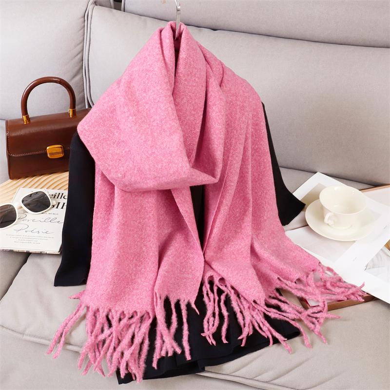 Luxury 2 Colours Cashmere Scarf Women Autumn Winter Shawl Pashmina Handkerchief Lady Pareo Soft Outdoor Windproof Travel Bufanda
