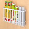 1 шт., металлический настенный органайзер, стойка для хранения, корзины для хранения, боковая полка для холодильника, держатель для кухонной пленки