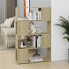 VidaXL Bookcase-Room Divider Sonoma Oak 80x24x124.5 Cm