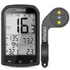 GPS-велокомпьютер CYCPLUS со спидометром, большой экран, беспроводной, совместим с датчиками SMART и ANT+, синхронизация данных со Strava, пульс, высота