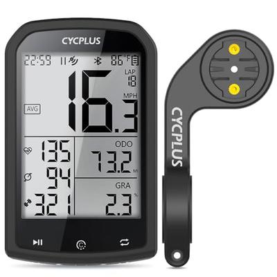 GPS-велокомпьютер CYCPLUS со спидометром, большой экран, беспроводной, совместим с датчиками SMART и ANT+, синхронизация данных со Strava, пульс, высота