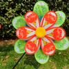 Colorful Traditional Windmill PVC Standing Lawn Flower Pinwheel  Outdoor Party Picnic Decor