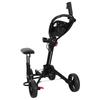 Golf Trolley with Seat Black Aluminum Foldable