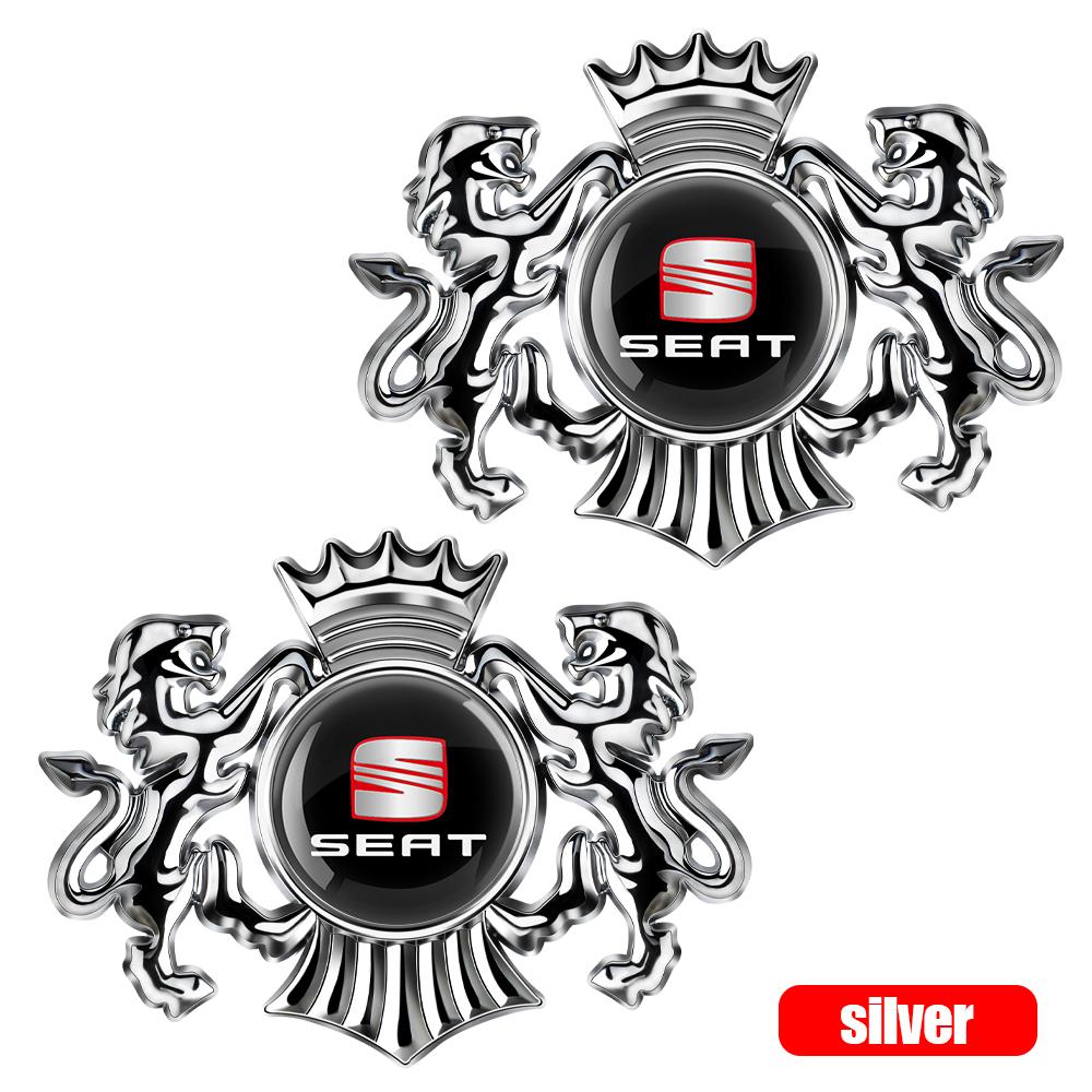 For Seat Leon Mk1 Ibiza 6j Ateca Altea Arosa Ahambra FR Toledo Exeo 1/2Pcs Car Metal Logo Side Window Body Fender Badge Stickers
