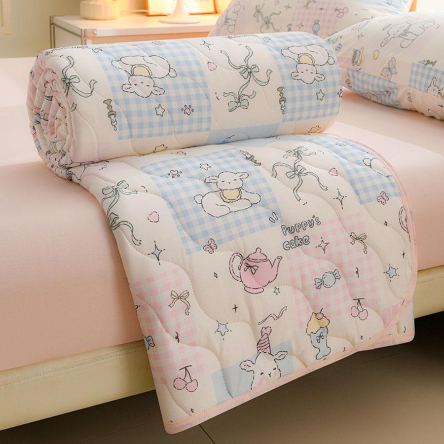 Новое одеяло с цветочным принтом для весны и лета для односпальной и двуспальной кровати, мягкое, приятное к коже, дышащее, удобное, одеяло для кондиционера