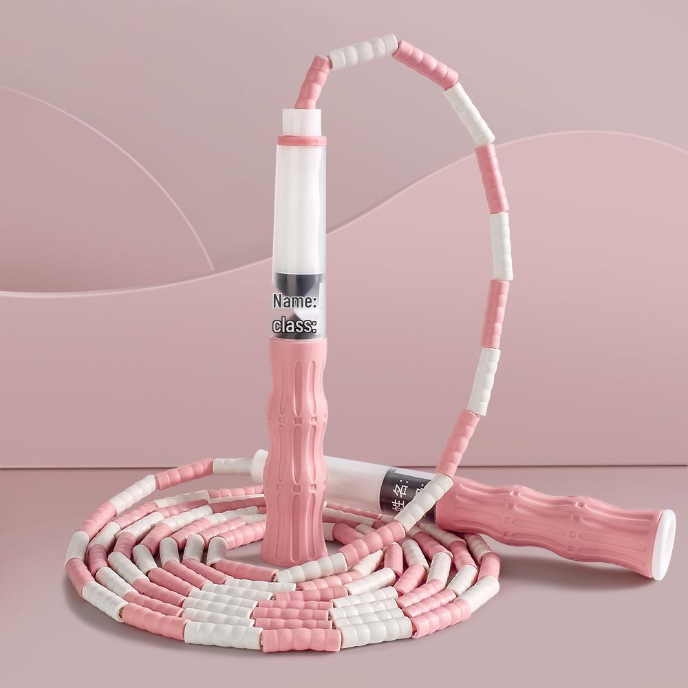 Kids' Adjustable Knotless Bamboo Bead Jump Rope for Beginners