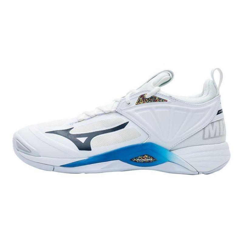 Mizuno Кроссовки для тренировок Wave Momentum 2 Унисекс Низкие Бело-синие V1GA211300