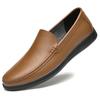 Модные высококачественные лоферы мужские туфли без застежек из кожи, официальная мужская обувь, удобная дышащая повседневная обувь, роскошная кожа