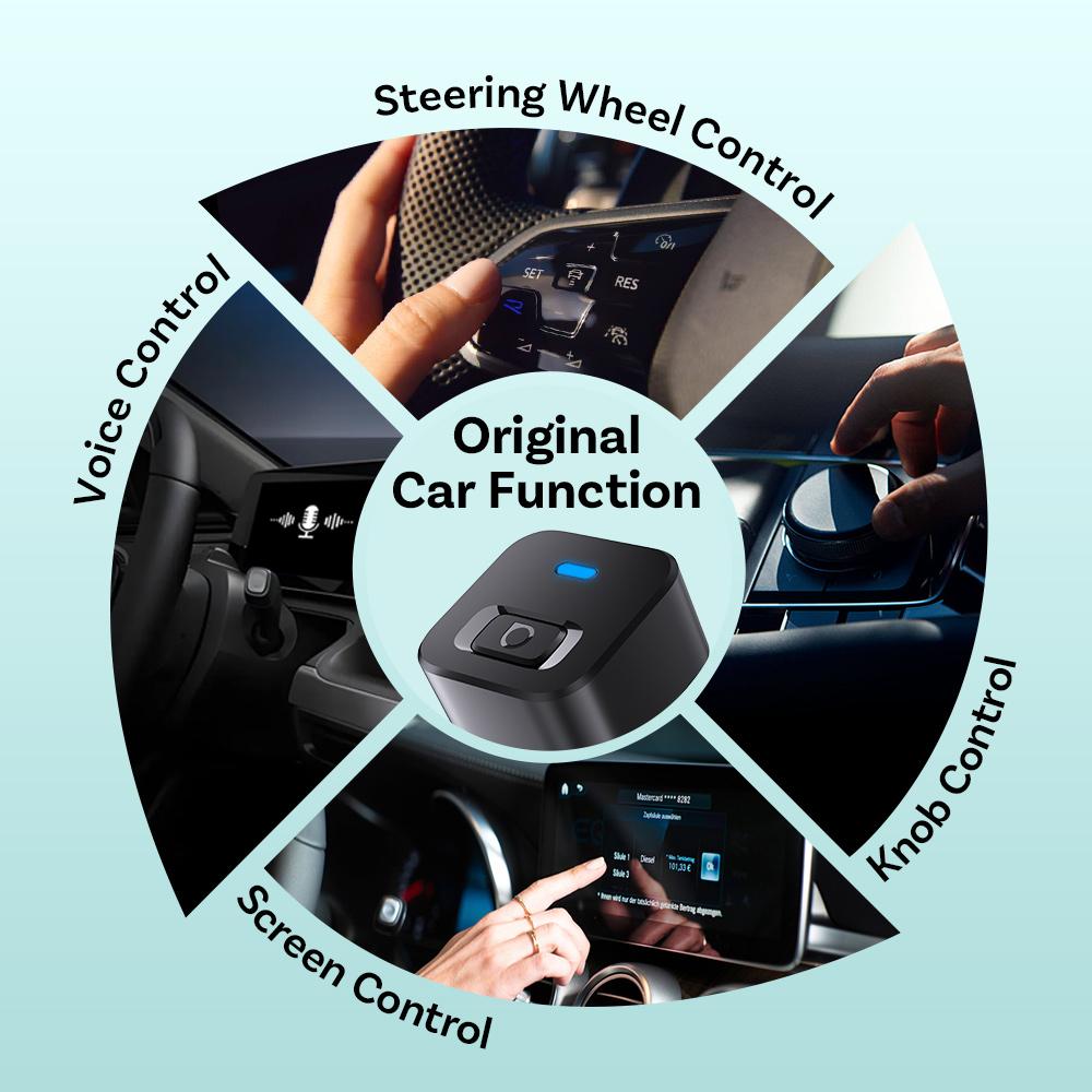 Беспроводной адаптер Ottocast Mini Dot CarPlay Android Auto, USB-донгл, Plug Play, Bluetooth 5.2, Wi-Fi, Автоматическое подключение для 98% автомобилей