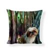 Cartoon Cute Dog Oil Double-Sided Printed Pillow Cover Short Plush Suitable Living Rooms Bedrooms Sofas Throw Cushion Cover
