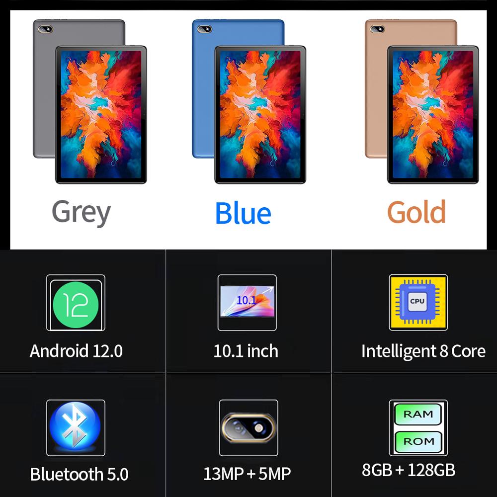 Телефон 4G LTE, 10,1-дюймовый планшетный ПК, восьмиядерный процессор, 8 ГБ ОЗУ, 256 ГБ ПЗУ, высокоскоростные планшеты, Bluetooth, Wi-Fi, планшет