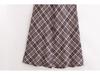2024 Autumn Women's Plaid Long Sleeve Dress with Pockets and Turn-Down Collar in European and American Style