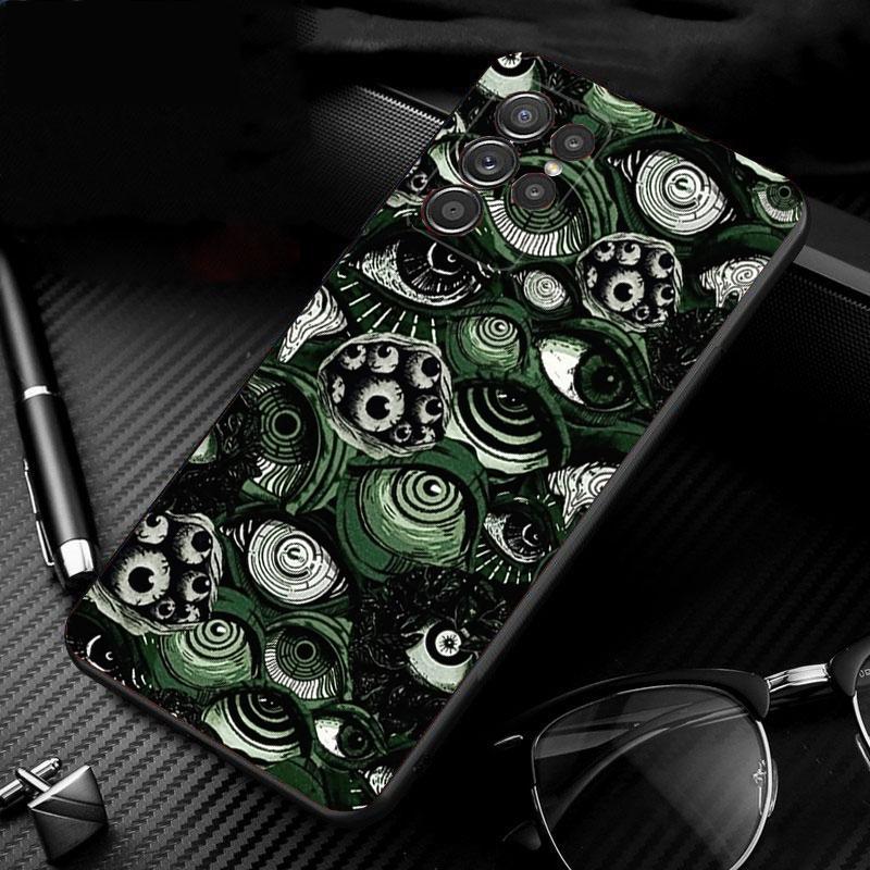 Phone Case For Samsung Galaxy S26 S25 S24 S23 S22 S21 Ultra S24 S23 S22 S21 S25 Plus S24 FE Trippy blue alien eyes