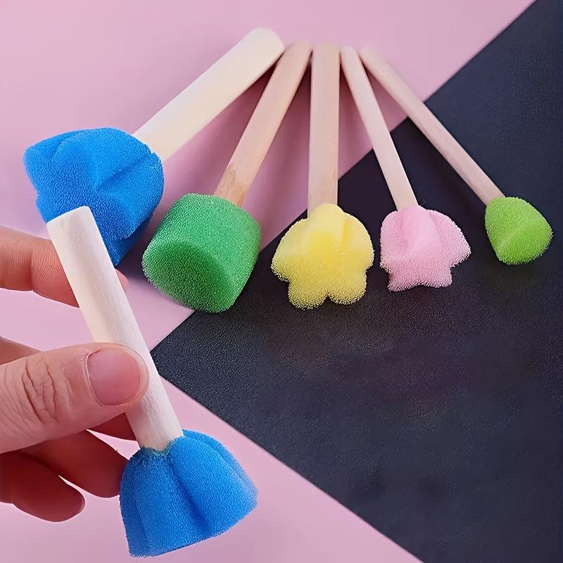 10pcs 5 Colors Mini Flower Sponge Painting Sponge Set Art Painting Supplies Painting Brush Sponge Brush Foam Friction Doodle Tool