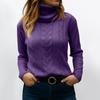 Женский модный однотонный свитер с высоким воротом и длинными рукавами, пуловер, топ