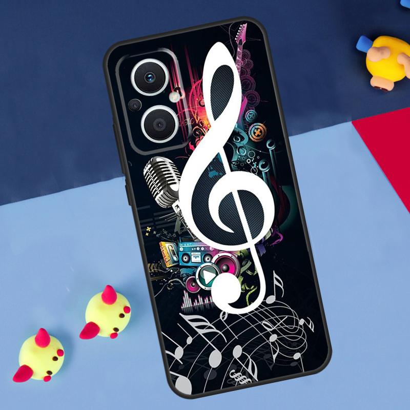 Музыкальные ноты Скрипка Классическая музыка Для OPPO Reno 12F 13F 14F 11F 10 11 12 13 14 Pro 8T 7 8 Lite OPPO Find X9 X8 X6 X5 Pro Чехол