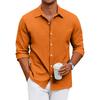Men's Loose-fitting Casual Button-down Long-sleeved Shirt