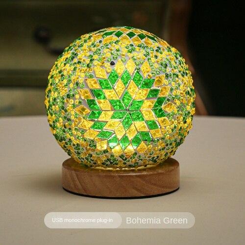 2024 Романтический и свободный богемный стиль, креативная зарядная настольная лампа, декоративная стеклянная лампа