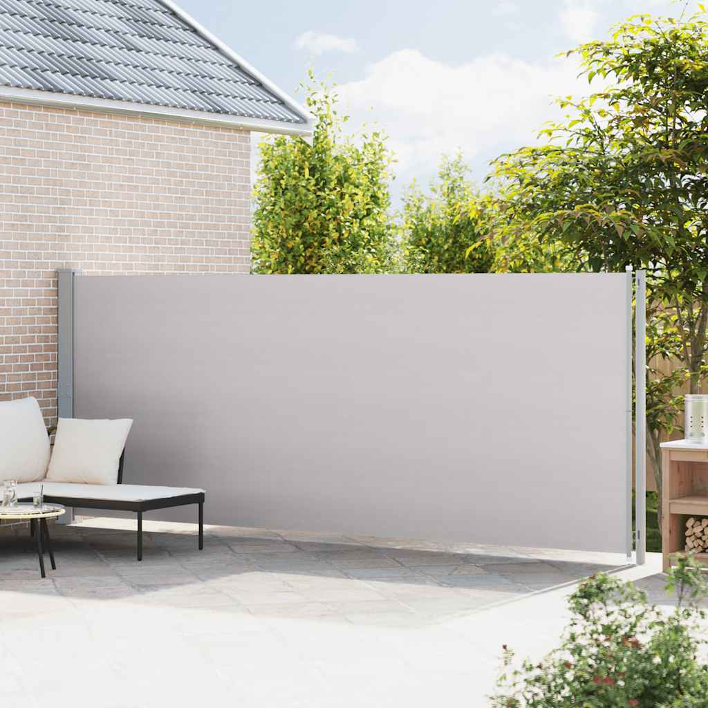 Vidaxl Wysuwana Markiza Boczna Na Taras, 180 X 600 Cm, Szara