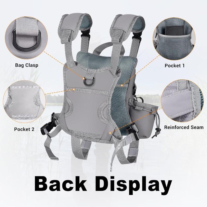 Lightweight Fly Fishing Chest Pack Waterproof Oxford Fabric Angling Gear Bag Outdoor Stream