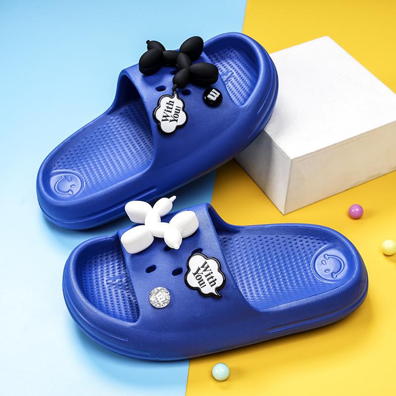 Удобные мультяшные детские тапочки для лета, домашние, надеваемые, мягкие ЭВА-тапочки