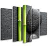 Five Piece Picture Canvas Print Stones Bamboo Zen Spa