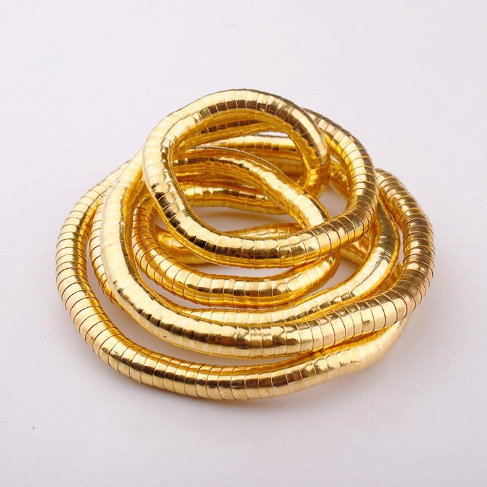 Alloy Bendable Snake Necklace Gold Color Bracelet New Flexible Choker Jewelry Accessories