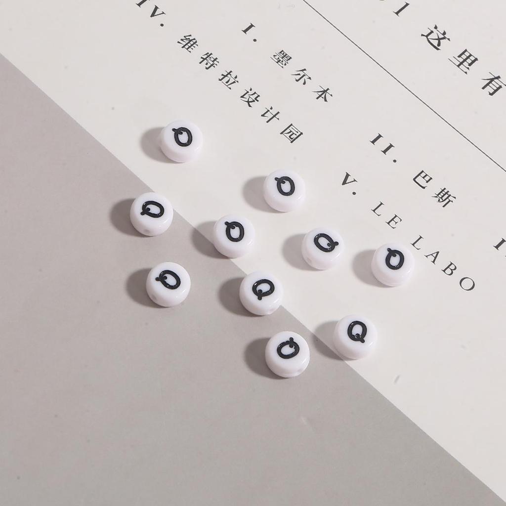 100 шт. бусины с буквами, круглые бусины с буквами алфавита, акриловые бусины, сделай сам, изготовление ювелирных изделий, браслет, ожерелье, аксессуары