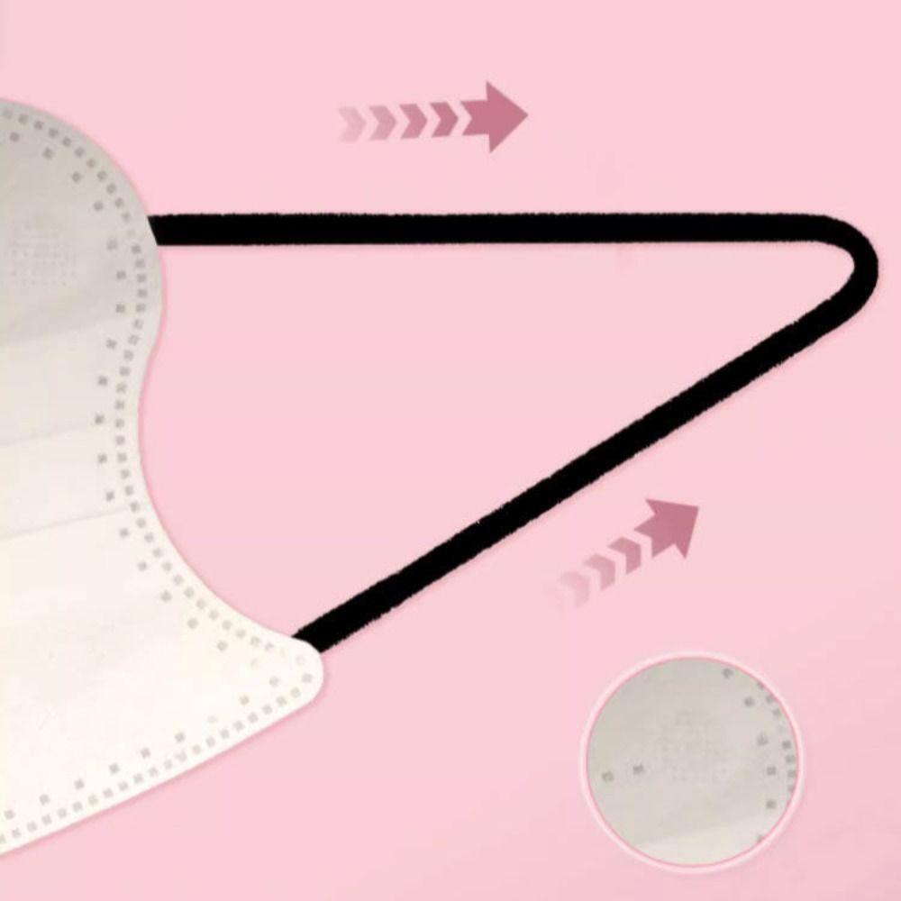 50pcs Morandi Color Disposable Face Mask Butterfly Shaped Design Protective Face Cover