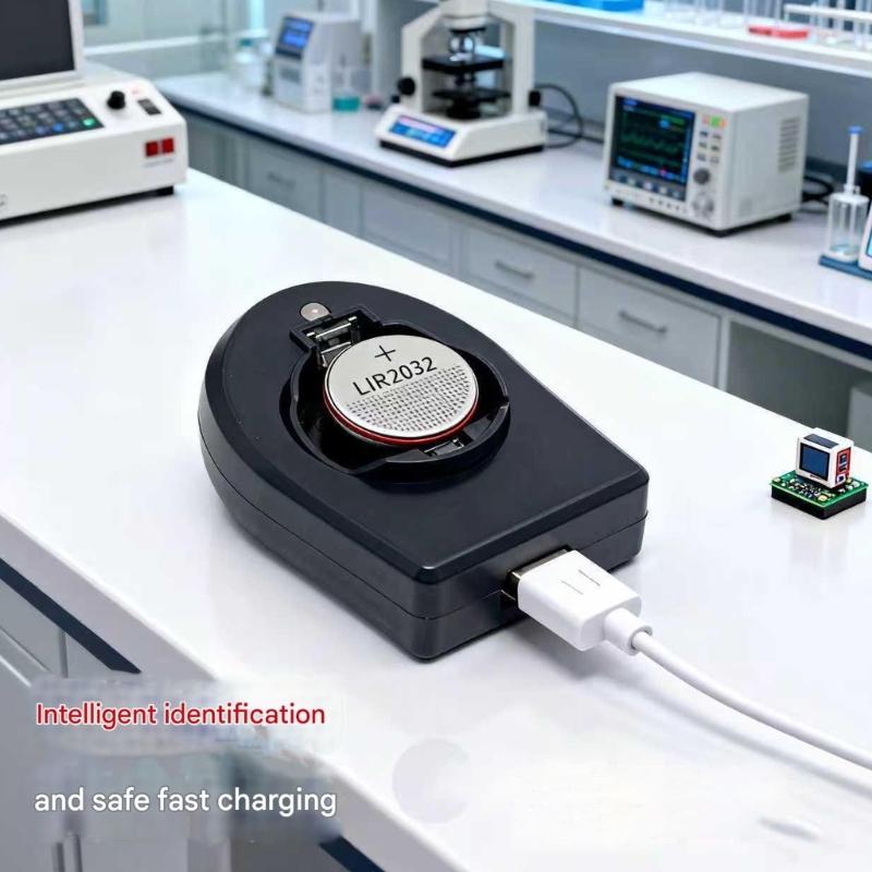 Универсальное USB-C зарядное устройство для аккумуляторов LIR2032 с быстрой зарядкой и защитой от перезаряда