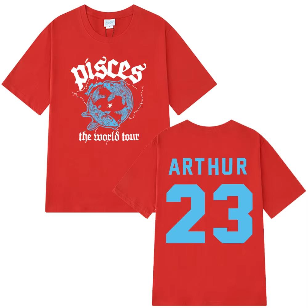 James Arthur 23 The Pisces World Tour Merch Tshirts Men Women Fashion Short Sleeve Hiphop Casual Tshirts Male Cotton Tshirts