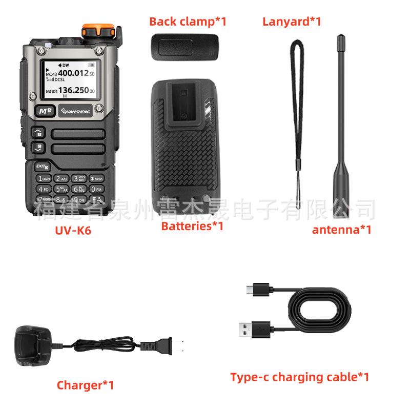 Мощная ручная рация Quansheng UV-K6, модель UV-5R, популярное гражданское устройство беспроводной связи