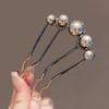 U-Shaped Hair Stick Pearl Hairpin Simple Headwear  Women