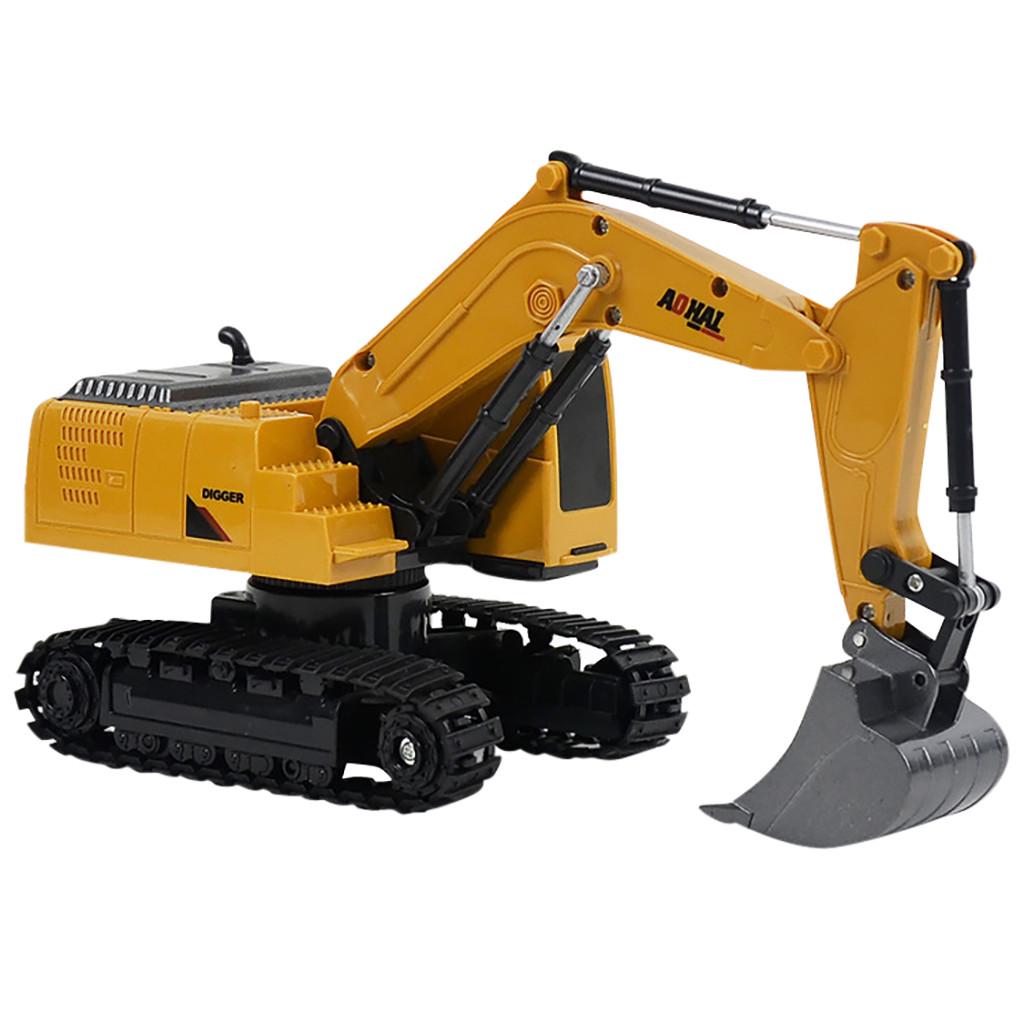 Металлический литой экскаватор, строительный грузовик, игрушечный трактор, экскаватор