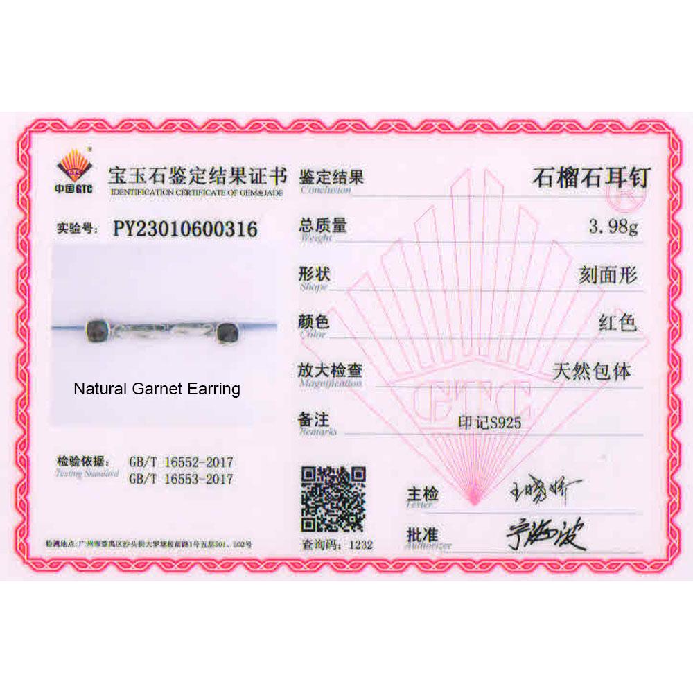 Серьги-подвески с застежкой из стерлингового серебра 925 пробы, комплект украшений с натуральным красным гранатом, настоящим драгоценным камнем, изысканные украшения для женщин и девочек, повседневная одежда, хороший подарок