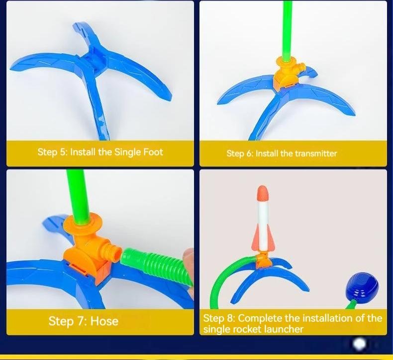Kid Air Rocket Foot Pump Launcher Outdoor Air Pressed Soaring Rocket Toys Child Play Set Jump Sport Games Toy For Children
