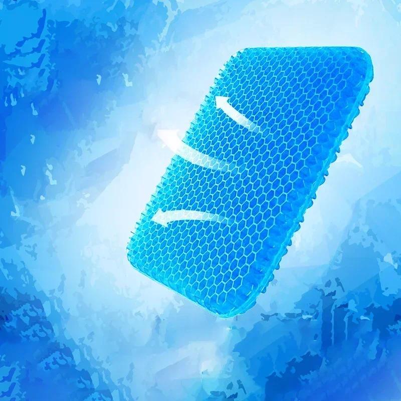 Автомобильная гелевая охлаждающая подушка для сиденья 3D Honeycomb Cool и Breathable Cool Ice Silk Подушка для автомобильного кресла для дома и офиса Автомобильные аксессуары