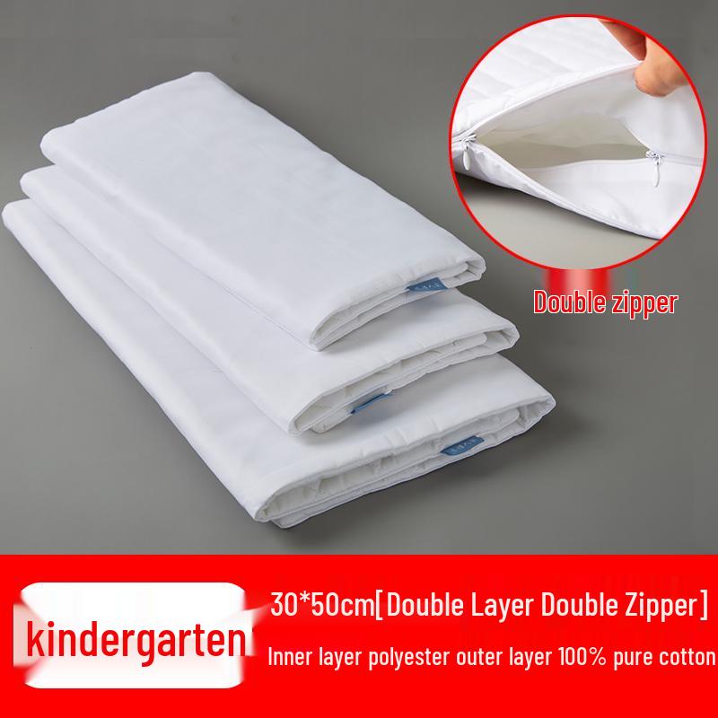 Наволочка для подушки с гречневой лузгой: Чистый хлопок, Двойная молния, Утолщенный, Безопасный для детей мешок для наполнителя подушки, Домашний текстиль.