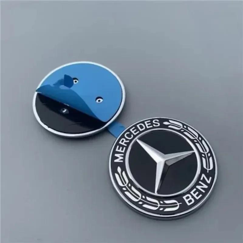57мм Звезда Плоский Капот Логотип Для Mercedes Benz W204 W124 W201 W202 W212 W220 W205 Эмблема Значок наклейки автомобильные аксессуары