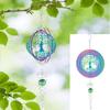 Colorful Wind Chime 3D Spinning Dream Catcher Hanging Decoration for Home Bedroom Window Patio Garden Pendant Decor Wind Spinner