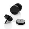 6Pairs Fashion Black Round Dumbbell Earrings Suits