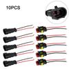 5Pairs 12V 2Pin Cable Wire Connector Plug Waterproof Sealed For Electrical Car