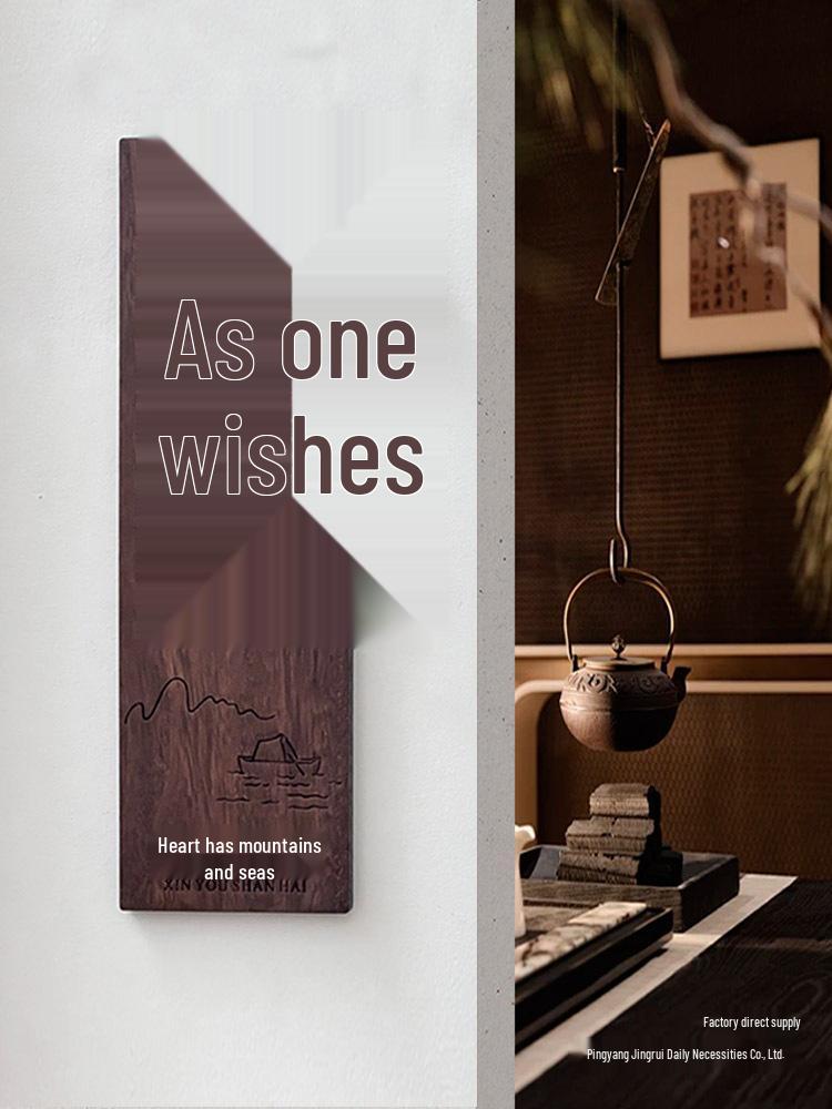 Индивидуальная подвесная табличка на дверь в китайском стиле из массива дерева для отелей, гостевых домов, чайных и ресторанов