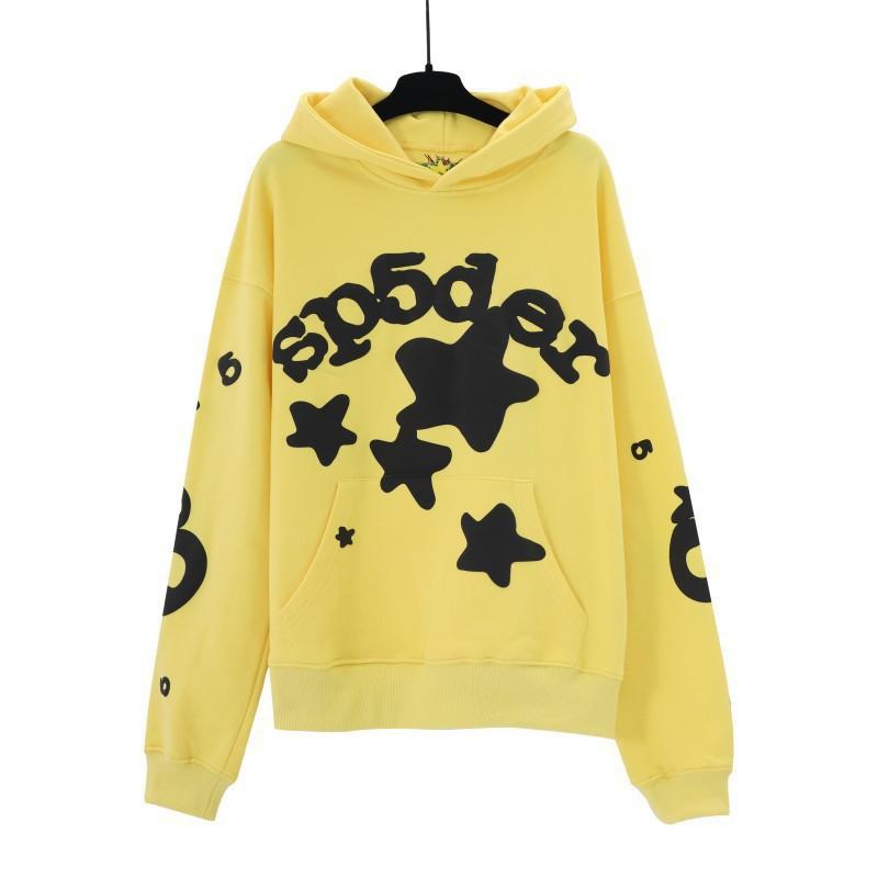 Young Thug 555 Same Style Foam Print Hoodie Couple Loose Fit Sweatshirt Men