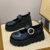 Retro Heightening Light Mouth Single Shoes Fashion Muffin Thick Bottom Round Head Word with Mary Jane Shoes Women's 2025 Spring and Autumn New Models