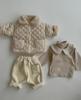 Velvet Winter Cardigan for Babies - Lapel Style, Warm Cotton Jacket, Unisex Newborn Korean Design