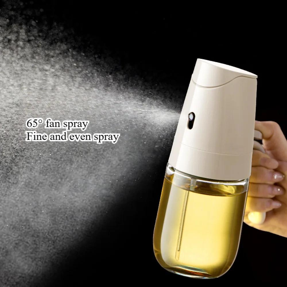 2in1 Oil Spray Bottle 500ml High Borosilicate Glass Cooking Oil Dispensers Olive Oil Sprayer Mister for Air Fryer Salad Baking