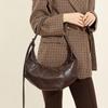 Genuine Leather Croissant Shoulder Bag - Women's Large Capacity Underarm Messenger Bag, Original Design, Commuter Style.